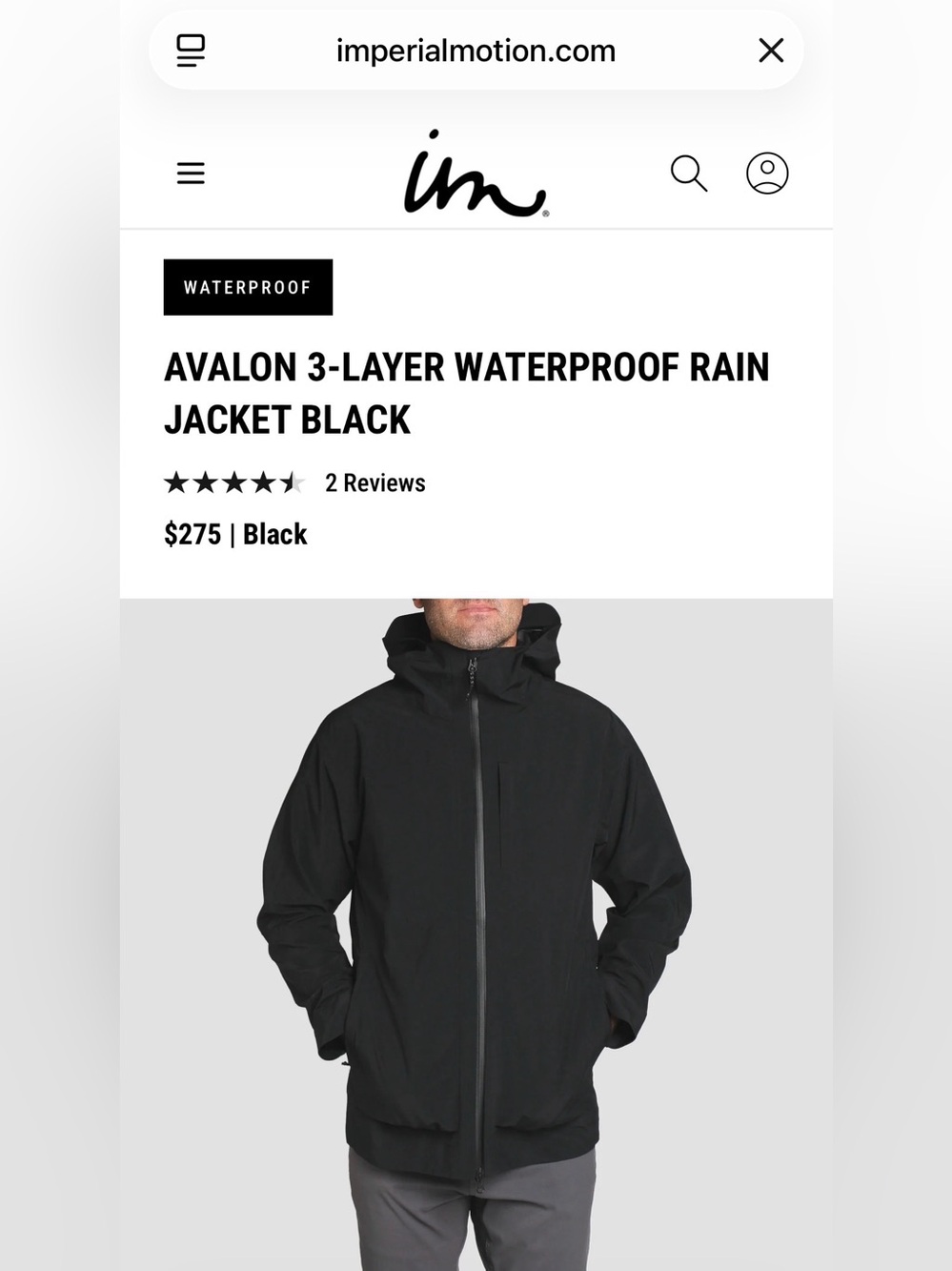 Imperial Motion Avalon 3-Layer Waterproof Rain Jacket